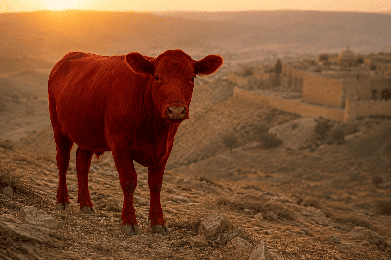 Vaca vermelha na Terra de Israel: a pará adumá.